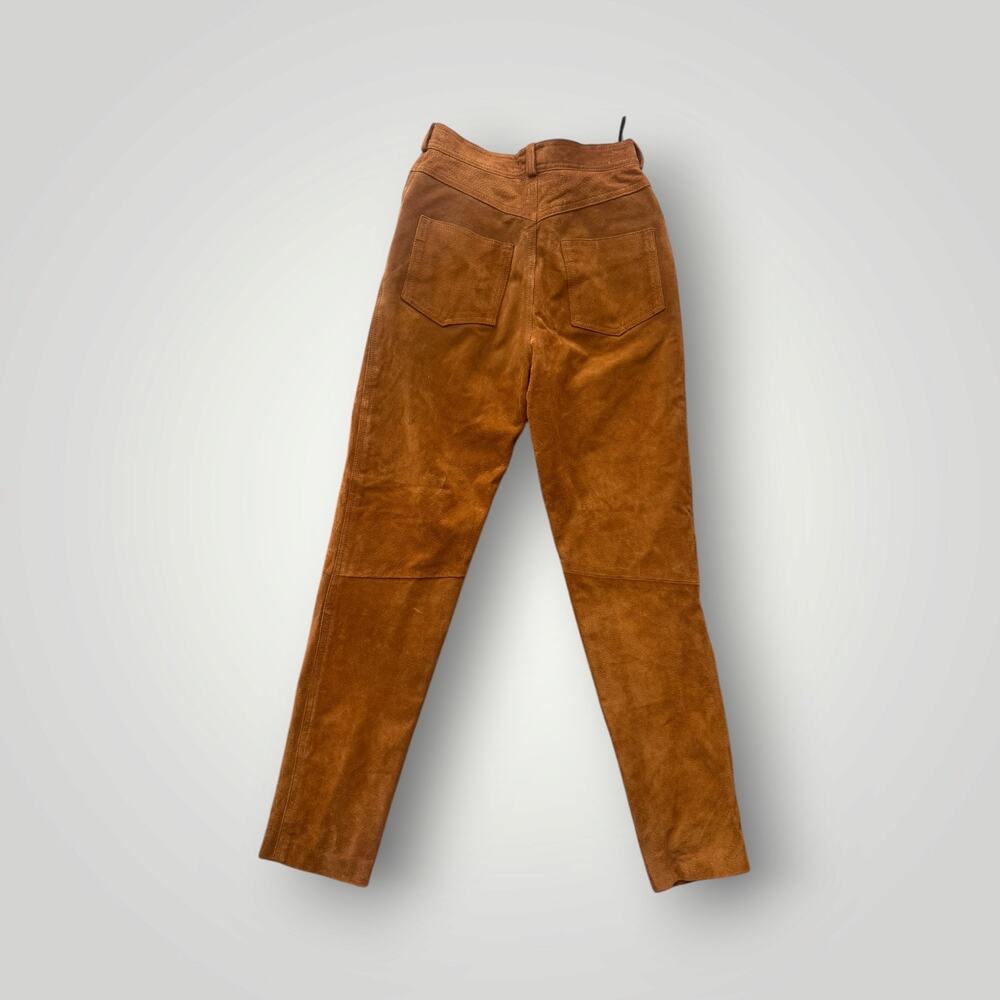 Vtg Kenar 90s Pants Suede Leather sz 6 - Picture 2 of 13